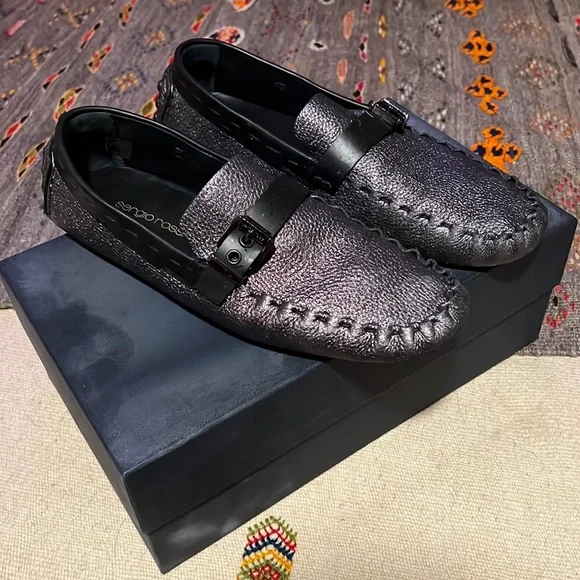 Sergio Rossi Mens Drivers Sergio Rossi Driving Loafers Black Leather Mens Shoe Size US  main image 3
